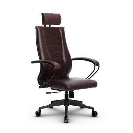 Кресло руководителя МЕТТА Комплект 34 основание 17832 Кожа перфорированная NewLeather Темно-коричневый 520х200х900