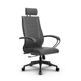 Кресло руководителя МЕТТА Комплект 34 основание 17832 Кожа перфорированная NewLeather Серый 520х200х900