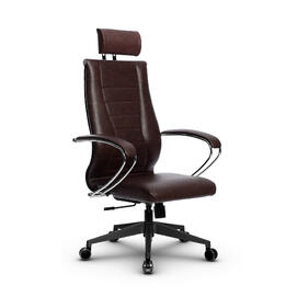 Кресло руководителя МЕТТА Комплект 35 основание 17832 Кожа перфорированная NewLeather Темно-коричневый 520х200х900