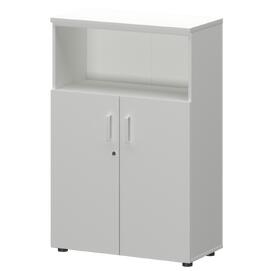 Офисная мебель Смарт Шкаф средний с нишей СМШ-38Д2 Белый 792x380x1215