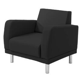 Кресло мягкое Милан Искусственная кожа PV-1 (Черная) 1350x730x750
