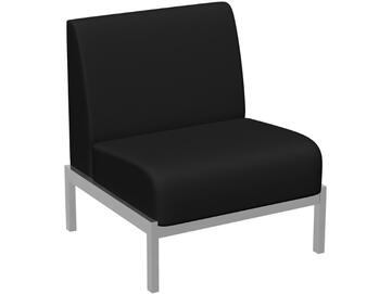 Кресло мягкое Сандра Искусственная кожа PV-1 (Черная) 670x700x760