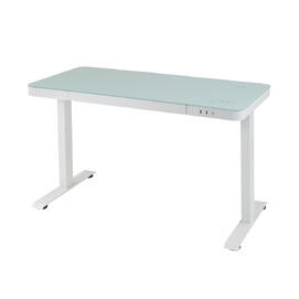 Стеклянный стол с электроприводом LuxAlto LA-T33-E4A Белый/Белый 1200x700x700-1200