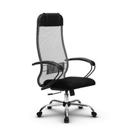 Кресло руководителя МЕТТА Комплект 11 основание 17833 Сетка/Ткань-сетка Светло-серый/Черный 520х200х900