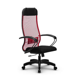 Кресло руководителя МЕТТА Комплект 11 основание 17831 Сетка/Ткань-сетка Красный/Черный 520х200х900