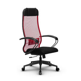 Кресло руководителя МЕТТА Комплект 11 основание 17832 Сетка/Ткань-сетка Красный/Черный 520х200х900