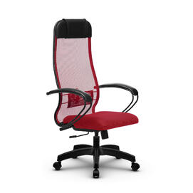 Кресло руководителя МЕТТА Комплект 11 основание 17831 Сетка/Ткань-сетка Красный 520х200х900