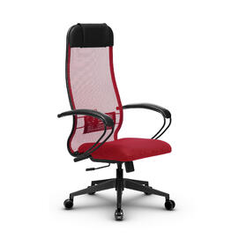 Кресло руководителя МЕТТА Комплект 11 основание 17832 Сетка/Ткань-сетка Красный 520х200х900