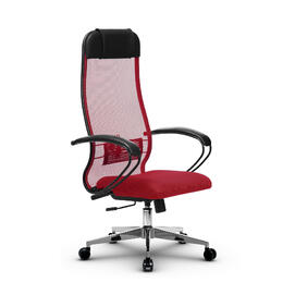 Кресло руководителя МЕТТА Комплект 11 основание 17834 Сетка/Ткань-сетка Красный 520х200х900