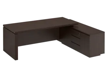 Кабинет руководителя Mark Стол руководителя на опорной тумбе МК 138 ДВ Дуб Валенсия 2250x1800x760