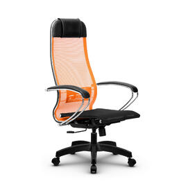 Кресло руководителя МЕТТА Комплект 4 основание 17831 Сетка Т Оранжевый/Черный 520х200х900