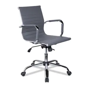 Офисное кресло College CLG-620 LXH-B Grey Экокожа серая