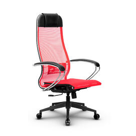 Кресло руководителя МЕТТА Комплект 4 основание 17832 Сетка Т Красный 520х200х900