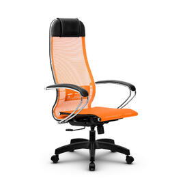 Кресло руководителя МЕТТА Комплект 4 основание 17831 Сетка Т Оранжевый 520х200х900