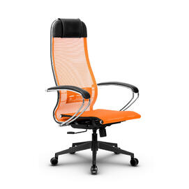 Кресло руководителя МЕТТА Комплект 4 основание 17832 Сетка Т Оранжевый 520х200х900