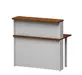Ресепшн Бонус Стойка прямая 2410 Орех Французский/Серый 1200х750х1158