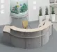 Стойка ресепшн Бонус Дуб Шамони светлый/Серый
