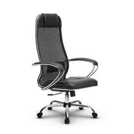 Кресло руководителя МЕТТА Комплект 5 основание 17833 Сетка X2/Кожа перфорированная NewLeather Черный 520х200х900