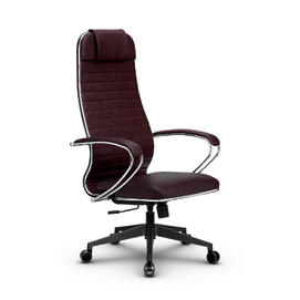 Кресло руководителя МЕТТА Комплект 6.1 основание 17832 Кожа перфорированная NewLeather Темно-бордовый 520х200х900