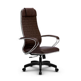 Кресло руководителя МЕТТА Комплект 6.1 основание 17831 Кожа перфорированная NewLeather Темно-коричневый 520х200х900