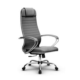 Кресло руководителя МЕТТА Комплект 6.1 основание 17833 Кожа перфорированная NewLeather Серый 520х200х900