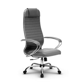 Кресло руководителя МЕТТА Комплект 6 основание 17833 Кожа перфорированная NewLeather Серый 520х200х900