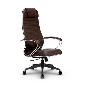 Кресло руководителя МЕТТА Комплект 6 основание 17832 Кожа перфорированная NewLeather Темно-коричневый 520х200х900
