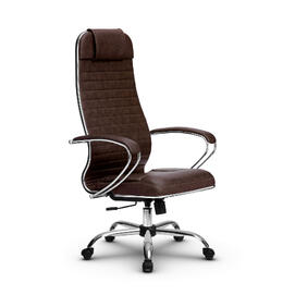 Кресло руководителя МЕТТА Комплект 6 основание 17833 Кожа перфорированная NewLeather Темно-коричневый 520х200х900