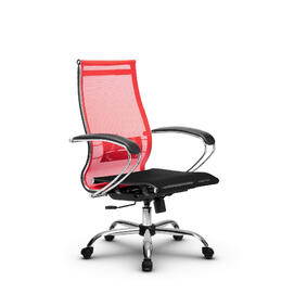Кресло руководителя МЕТТА Комплект 9 основание 17833 Сетка Т Красный/Черный 520х200х900