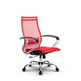 Кресло руководителя МЕТТА Комплект 9 основание 17833 Сетка Т Красный 520х200х900