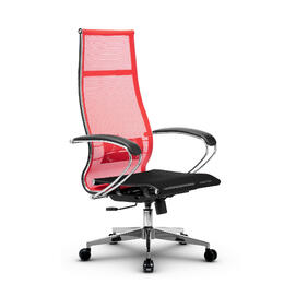Кресло руководителя МЕТТА Комплект 7 основание 17834 Сетка Т Красный/Черный 520х200х900