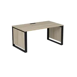 Офисная мебель Magnetic Стол рабочий с лючком 15СРЛ.1609 Okwood/Черный 1600х900х750
