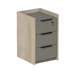 Офисная мебель Magnetic Тумба подкатная, с ящиками 15ТПЯ.604 Брауни/Graphit 400х460х670