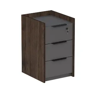 Офисная мебель Magnetic Тумба подкатная, с ящиками 15ТПЯ.604 Брауни/Graphit 400х460х670