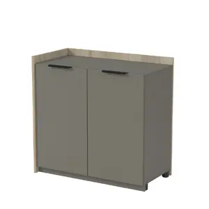 Офисная мебель Magnetic Модуль тумбы распашной, начальный 15ТР-Н.809 Брауни/Graphit 884х460х860