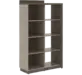 Кабинет руководителя Wood&Stone (Sk) Стеллаж комбинированный на 4 секции левый СФ-534101 Дрифтвуд/Бетон Чикаго Темный 1037х455х1770
