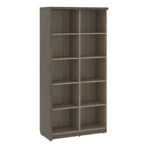 Кабинет руководителя Wood&Stone (Sk) Стеллаж высокий на 5 секций СФ-534803 Дрифтвуд/Бетон Чикаго Темный 1035х455х2083