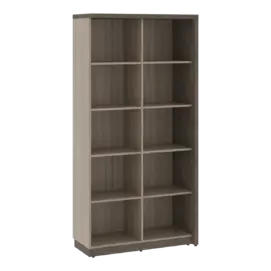Кабинет руководителя Wood&Stone (Sk) Стеллаж высокий на 5 секций СФ-534804 Дрифтвуд/Бетон Чикаго Темный 1035х455х2083