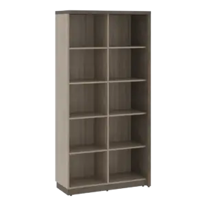 Кабинет руководителя Wood&Stone (Sk) Стеллаж высокий на 5 секций СФ-534804 Дрифтвуд/Бетон Чикаго Темный 1035х455х2083
