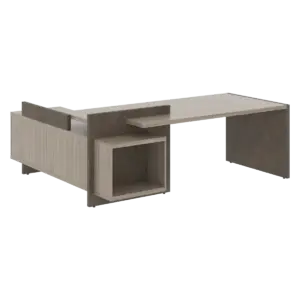 Кабинет руководителя Wood&Stone (Sk) Стол рабочий СФ-531202 Дрифтвуд/Бетон Чикаго Темный 2200х1996х840