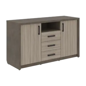 Кабинет руководителя Wood&Stone (Sk) Греденция СФ-532101 Дрифтвуд/Бетон Чикаго Темный 1577х547х907