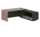 Кабинет руководителя Velion Veneer Стол руководителя с тумбой VRCT 2119(R) Американский орех/Черный матовый/Яшма черный 2100х1900х750