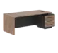 Кабинет руководителя Velion Veneer Стол руководителя с тумбой VRCT 2290(R) Американский орех/Черный матовый/Яшма черный 2200х900х750