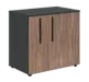 Кабинет руководителя Velion Veneer Тумба под фригобар VRGR 8655 Американский орех/Яшма черный 860х550х800