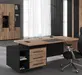 Кабинет руководителя Велион Винир (Velion Veneer) Американский орех/Яшма черный