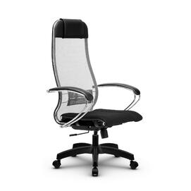 Кресло руководителя МЕТТА Комплект 3 основание 17831 Сетка/Ткань-сетка Светло-серый/Черный 520х200х900