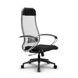 Кресло руководителя МЕТТА Комплект 3 основание 17832 Сетка/Ткань-сетка Светло-серый/Черный 520х200х900