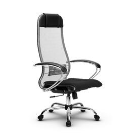 Кресло руководителя МЕТТА Комплект 3 основание 17833 Сетка/Ткань-сетка Светло-серый/Черный 520х200х900