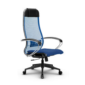 Кресло руководителя МЕТТА Комплект 3 основание 17832 Сетка/Ткань-сетка Синий 520х200х900