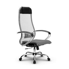 Кресло руководителя МЕТТА Комплект 3 основание 17833 Сетка/Ткань-сетка Светло-серый 520х200х900